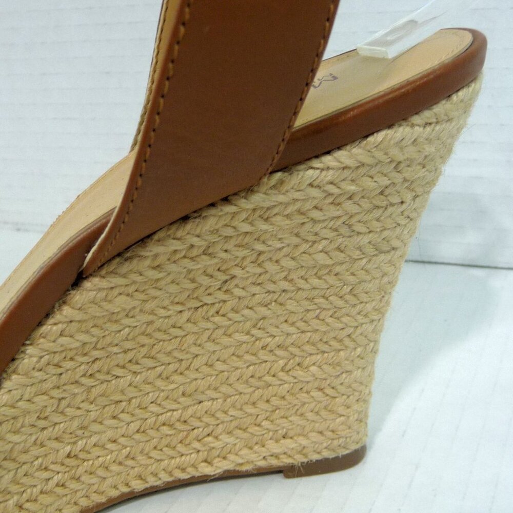 MICHAEL KORS LEATHER ESPADRILLE WEDGE 8.5 - Picture 7 of 14
